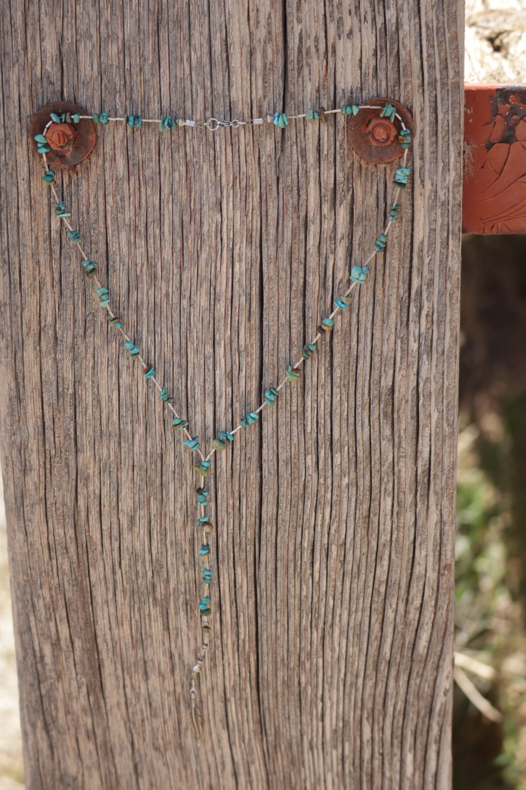 Turquoise and Liquid Silver Lariat