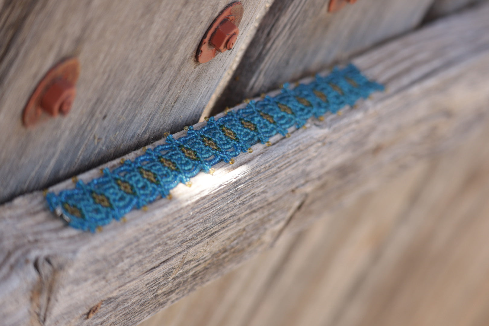 Vintage Glass Bead Choker Necklace