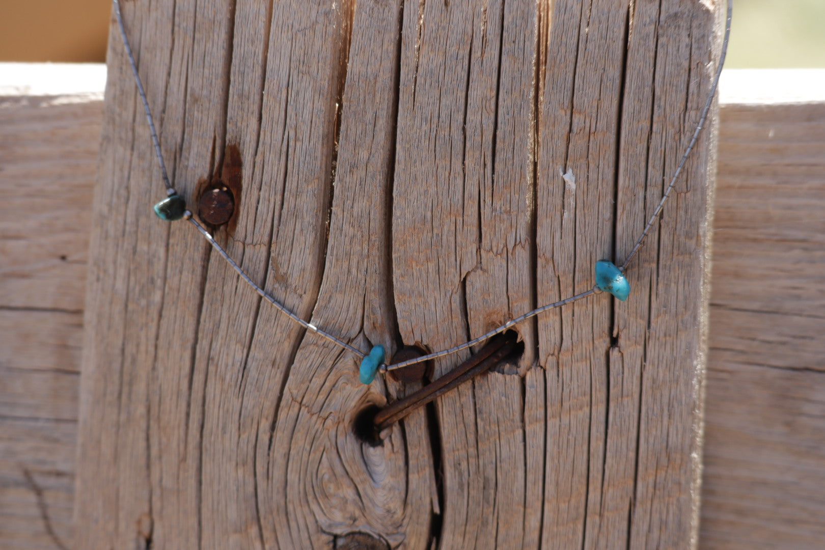 Liquid Silver And Turquoise Necklace.
