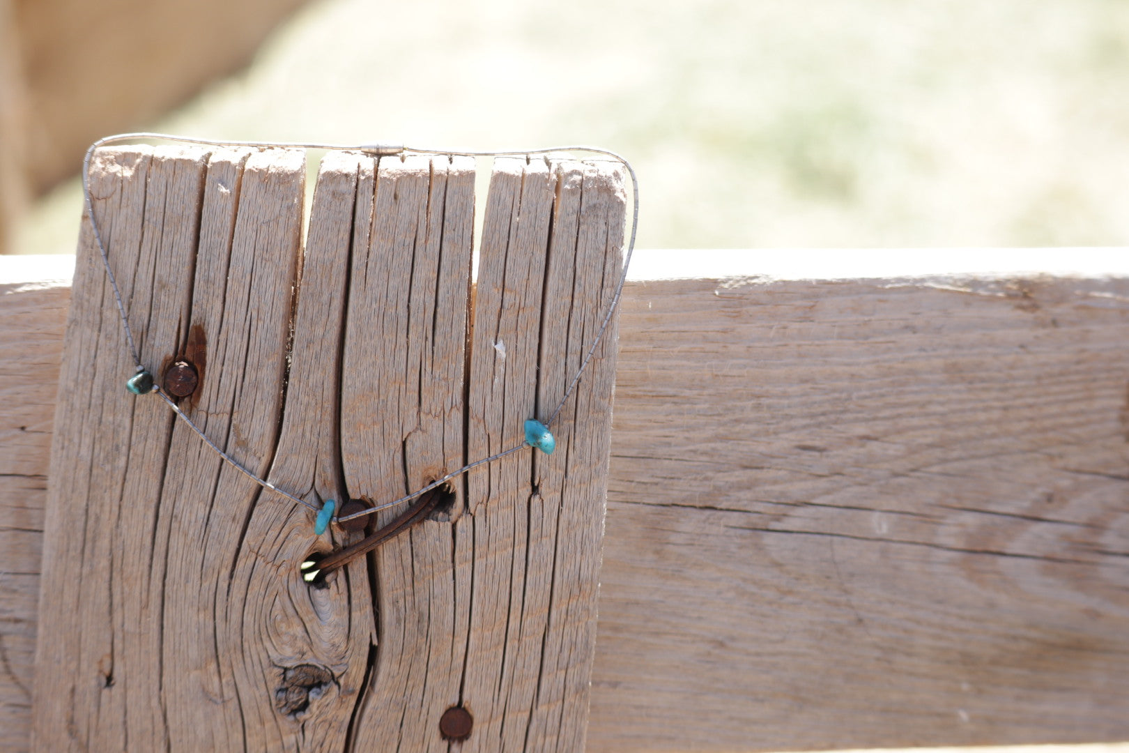 Liquid Silver And Turquoise Necklace.