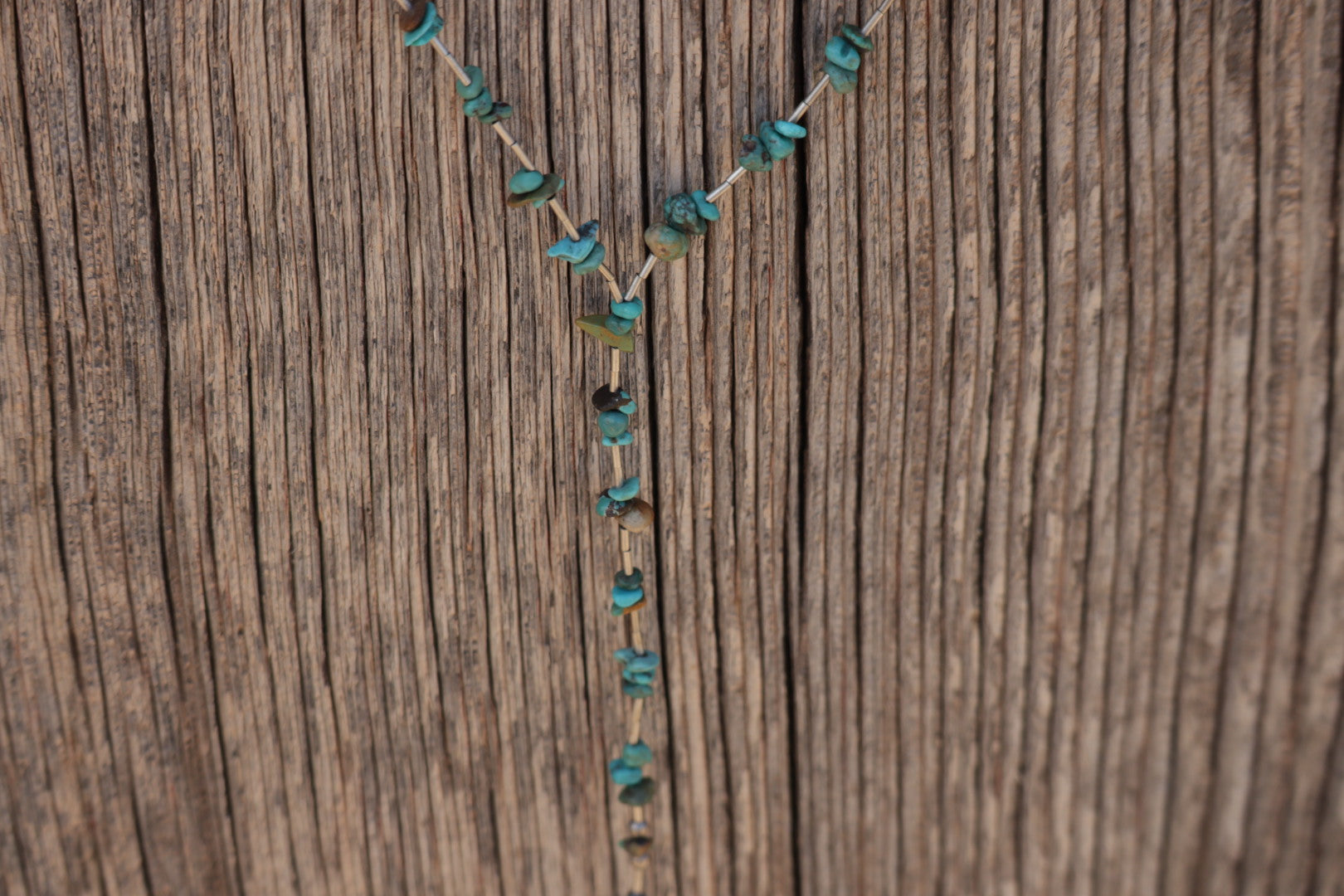 Turquoise and Liquid Silver Lariat